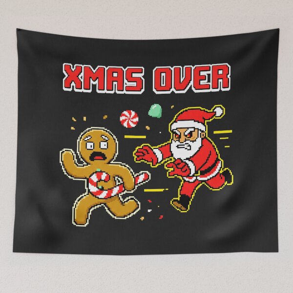 Item preview, Xmas Over Gingerbread Escaping Santa designed and sold by SplashTastic.