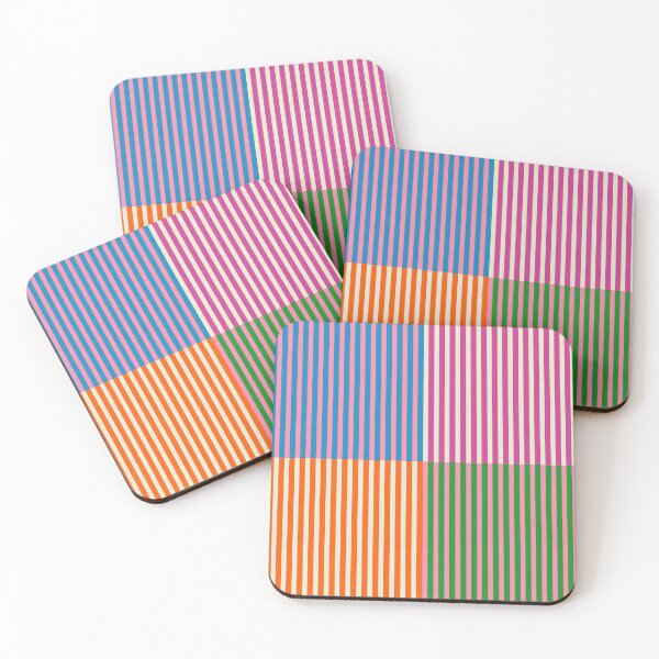 Item preview, Colorful Stripes Quarter Check Pattern designed and sold by kierkegaard.