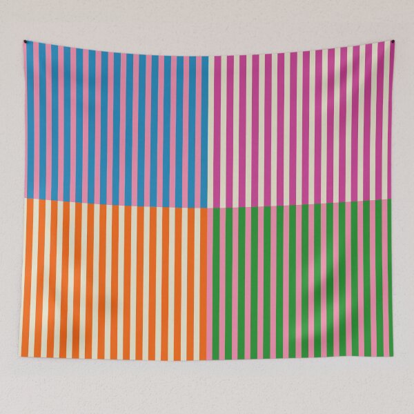 Item preview, Colorful Stripes Quarter Check Pattern designed and sold by kierkegaard.