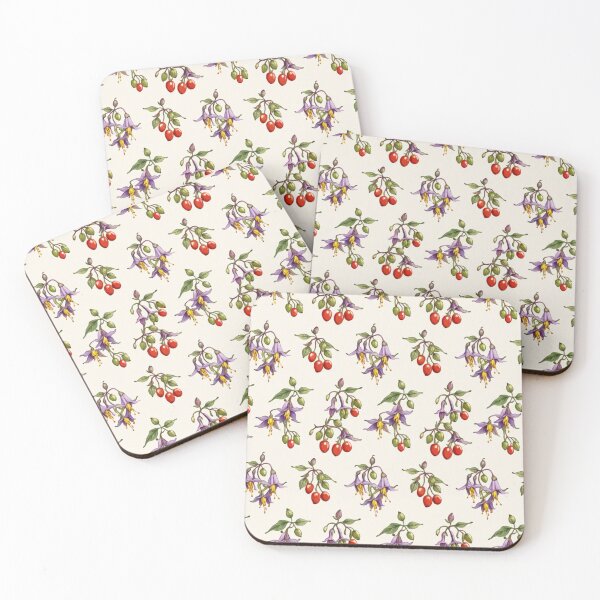 Item preview, Vintage Nightshade & Crimson Berry Sprigs designed and sold by ritusdesigns.