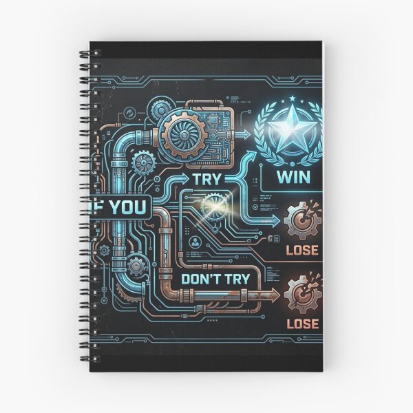 Item preview, If You Try Logic Flowchart - Cyberpunk Success Mindset Graphic designed and sold by Nashatyoussef.