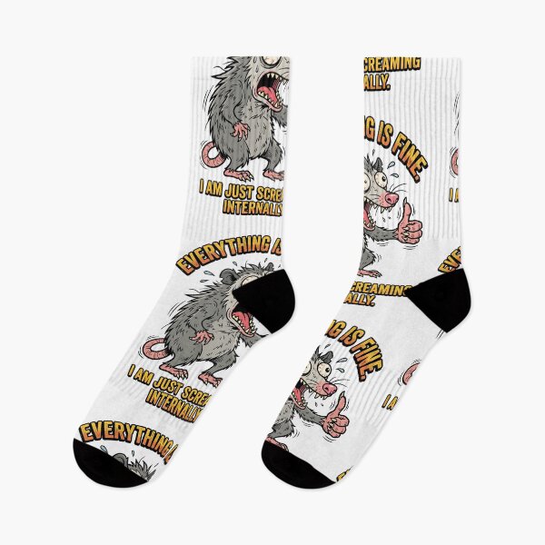 Item preview, Everything Is Fine I Am Just Screaming Internally | Funny Anxiety Opossum Cartoon Design | Sarcastic Humor Animal Art designed and sold by Luminari Creations.