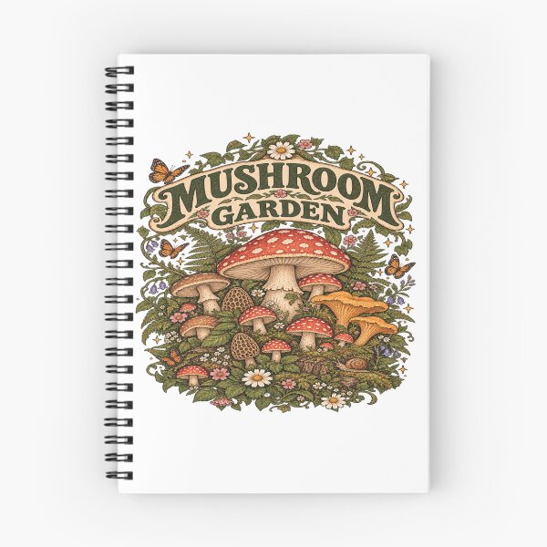 Item preview, Mushroom Garden - Vintage Whimsical Woodland Fungi Art designed and sold by EssentialsWear.