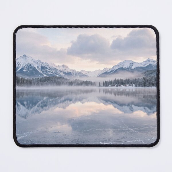 Item preview, Frozen Lake Beneath Snowcapped Mountains designed and sold by amusefullife.