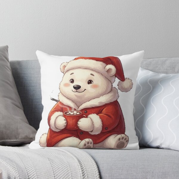 Item preview, Santa Polar Bear with hot cocoa Classic T-Shirt_1daebcd41b designed and sold by all-shp.