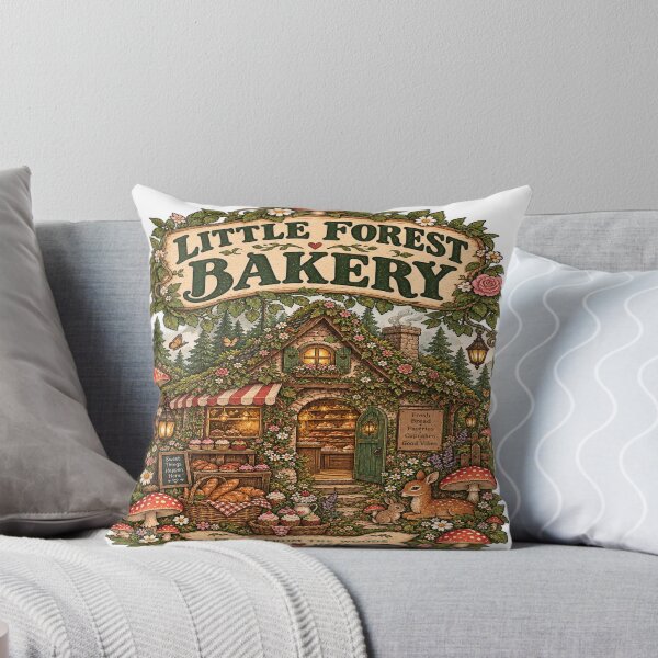 Item preview, Little Forest Bakery - Whimsical Cottagecore Mushroom Art designed and sold by EssentialsWear.