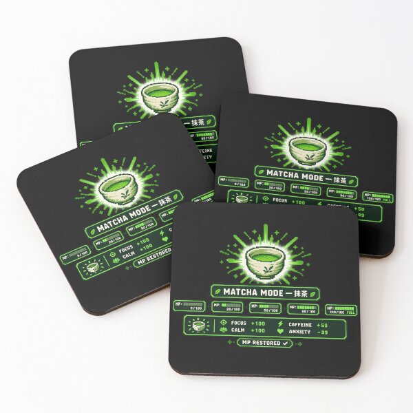 Item preview, Retro RPG Pixel Art Matcha Tea Gamer Design designed and sold by maaameee.