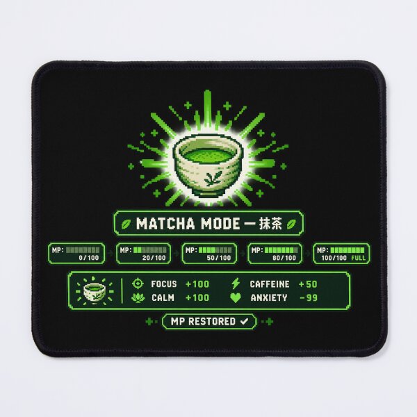 Item preview, Retro RPG Pixel Art Matcha Tea Gamer Design designed and sold by maaameee.