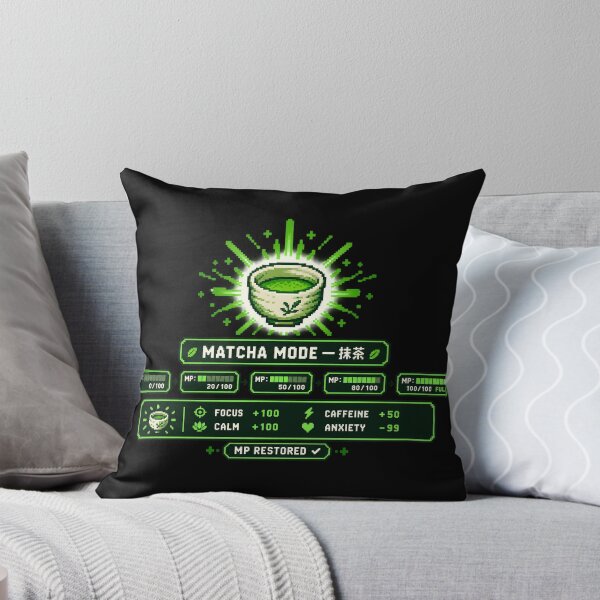 Item preview, Retro RPG Pixel Art Matcha Tea Gamer Design designed and sold by maaameee.