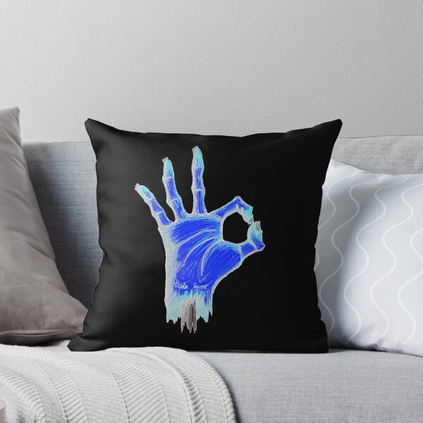Item preview, Okay Scar-E-Moji (Inverted Edition) Electric Blue Horror Emoji designed and sold by Grimmlar.