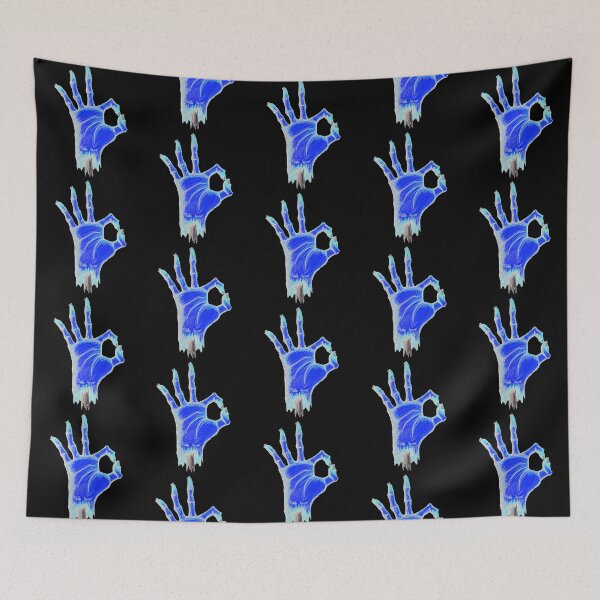 Item preview, Okay Scar-E-Moji (Inverted Edition) Electric Blue Horror Emoji designed and sold by Grimmlar.