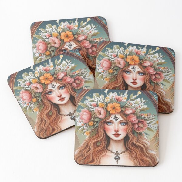 Item preview, Blodeuwedd - Flower Face Bride - Welsh Mythology designed and sold by ThatRockChic.