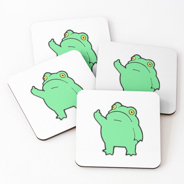 Item preview, Funny Green Frog Cartoon – Quirky Frog Art designed and sold by murakamisstudio.