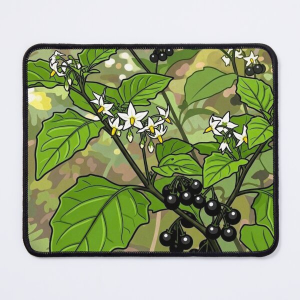 Item preview, Black Nightshade Botanical Tarot Print designed and sold by ritusdesigns.