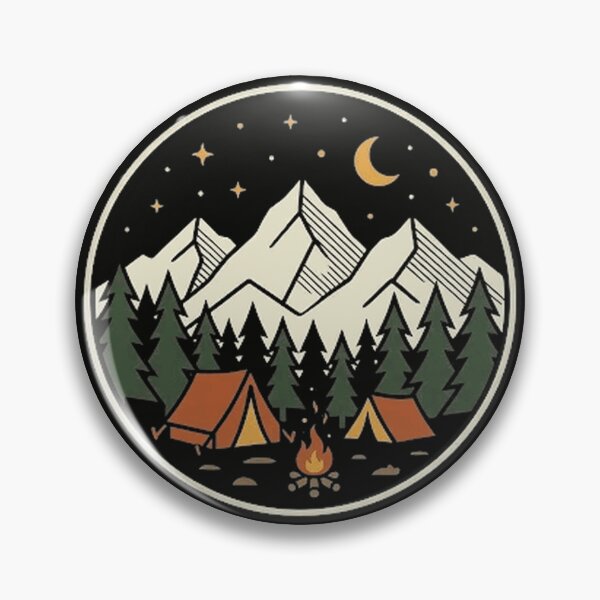 Item preview, Camping – Only Here for the Hot Chocolate Badge Oversized T-Shirt_4558ab390b designed and sold by Model-Yoys.