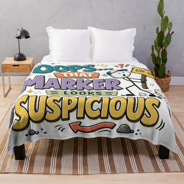 Item preview, Oops That Marker Looks Suspicious Funny Stick Figure Humor Design Art designed and sold by inkoutninja.