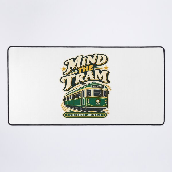 Item preview, Mind the Tram Melbourne Australia | Retro Tram Typography designed and sold by Globalcitytees.