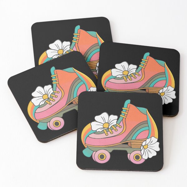 Item preview, Retro Roller Skate Daisy Flower Groovy Cute Skating 60s 70s Vibes Good Old Days designed and sold by Jt41.