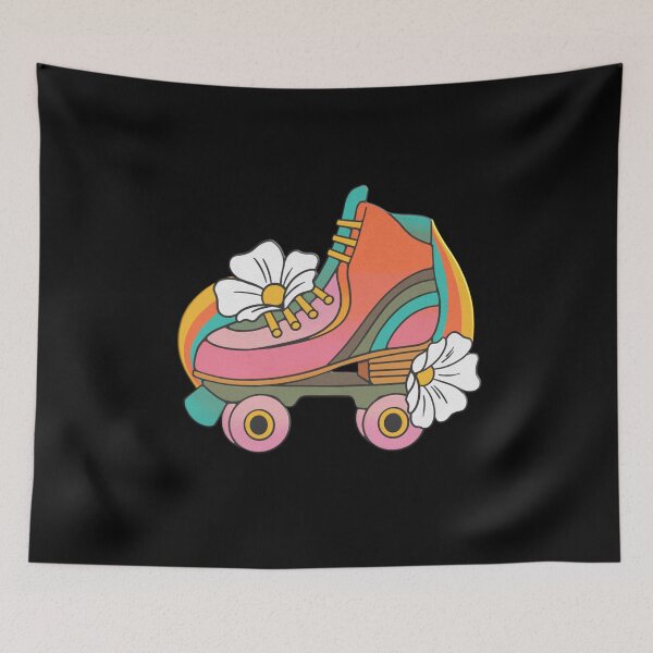 Item preview, Retro Roller Skate Daisy Flower Groovy Cute Skating 60s 70s Vibes Good Old Days designed and sold by Jt41.