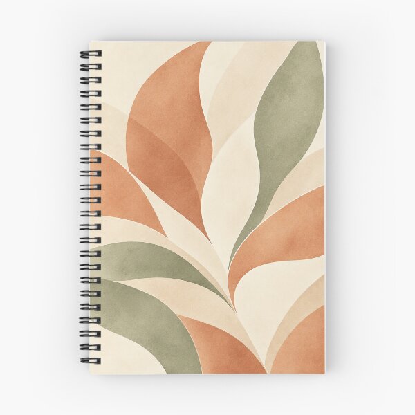 Item preview, Petal Wave Composition | Cream Terracotta Abstract Botanical Art designed and sold by Zaramodo.