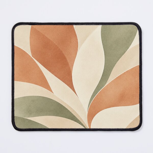 Item preview, Petal Wave Composition | Cream Terracotta Abstract Botanical Art designed and sold by Zaramodo.