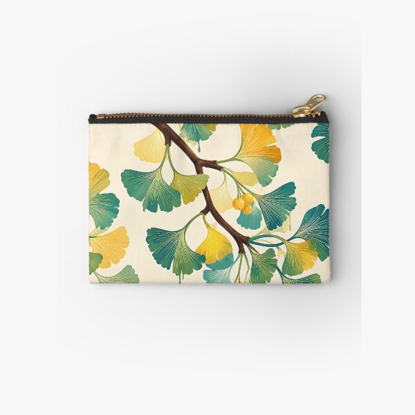Item preview, Colorful Ginkgo Leaf Botanical Pattern – Teal & Golden Nature Design designed and sold by LexaArtworks.