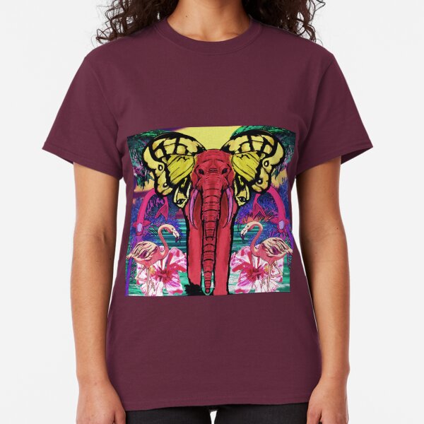 Flamingo Retro T-shirt Hipster Beach Style Tee 90s Indie Cool Palms Swag Top