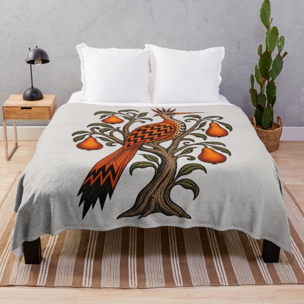 Item preview, Ornamental Partridge-Bird with Pear-Fruits and Twisting-Tree 2 designed and sold by taiche.