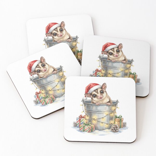 Item preview, Christmas Sugar Glider in a Bucket Vintage Illustration designed and sold by Takeda-art.