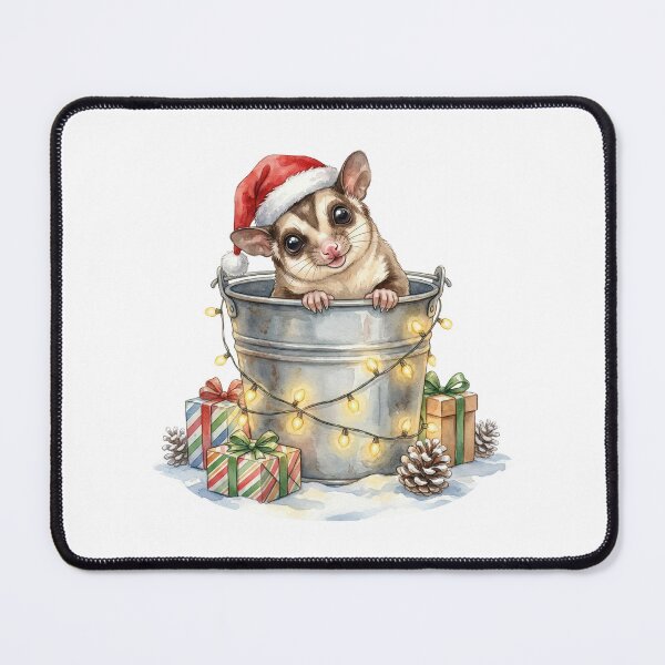 Item preview, Christmas Sugar Glider in a Bucket Vintage Illustration designed and sold by Takeda-art.