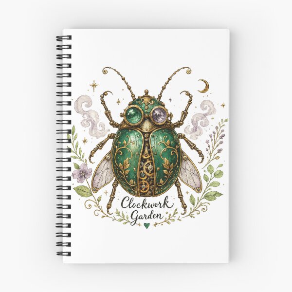 Item preview, Clockwork Garden Steampunk Beetle Vintage Mechanical Insect Art Design designed and sold by inkoutninja.