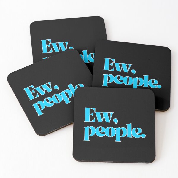 Item preview, Ew, People – Bright Cyan Retro Typography designed and sold by Visual Studio 888.