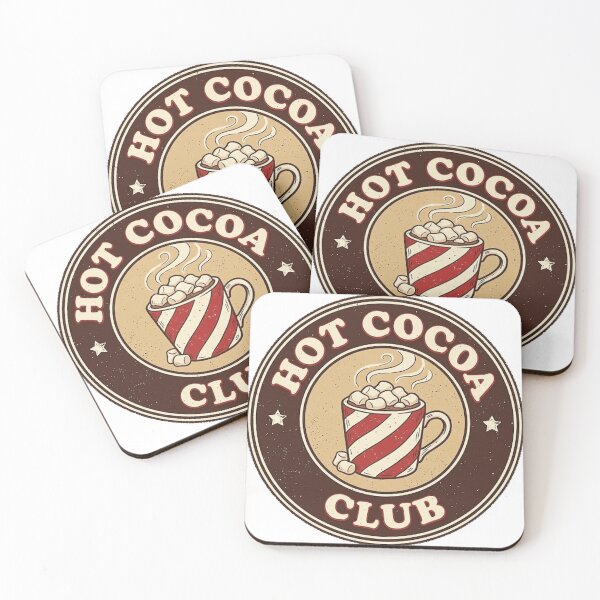 Item preview, Hot Cocoa Club Retro Winter Badge Oversized T-Shirt_ee7a732b55 designed and sold by Cafe18.