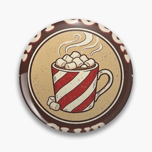 Item preview, Hot Cocoa Club Retro Winter Badge Oversized T-Shirt_ee7a732b55 designed and sold by Cafe18.