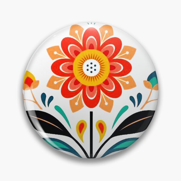 Item preview, Folk Art Flower designed and sold by ViaARTfactory.