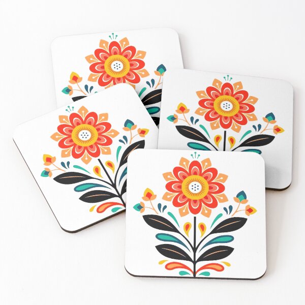 Item preview, Folk Art Flower designed and sold by ViaARTfactory.