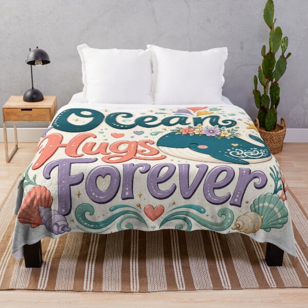 Item preview, Ocean Hugs Forever Cute Smiling Whale Kawaii Marine Life Art Design designed and sold by inkoutninja.