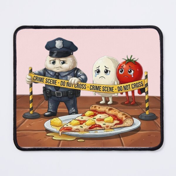 Item preview, Pineapple Pizza Crime Scene - Funny Italian Food Meme designed and sold by ItsEli92.