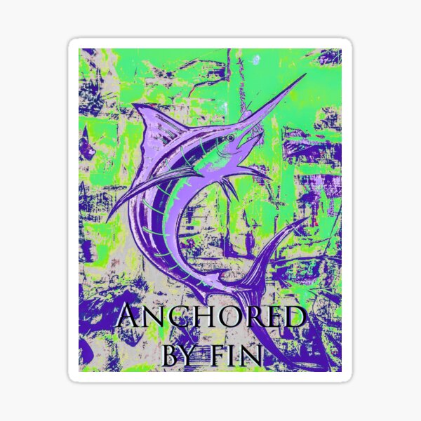 Anchored by fin Sticker