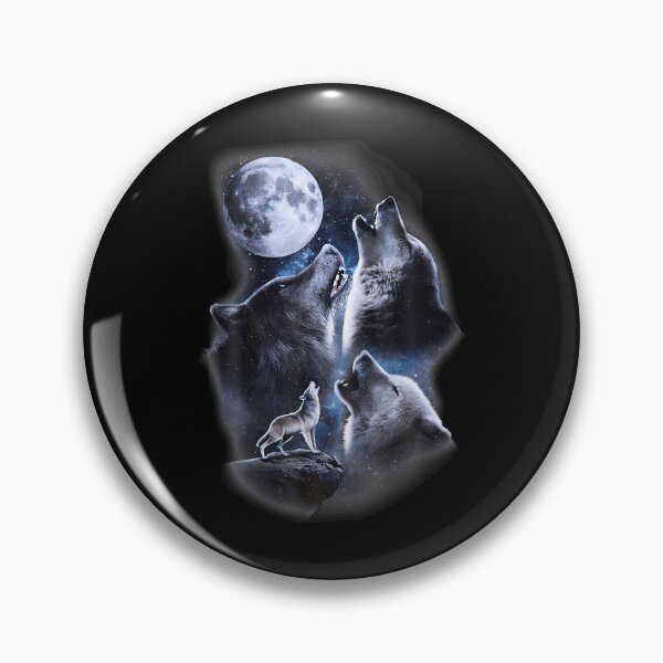 Item preview, Howling Wolves In The Full Moon Moonlight With Starry Sky designed and sold by Alzasshop.
