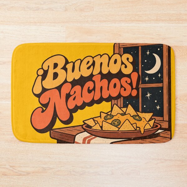 Item preview, ¡Buenos Nachos! – Divertido juego de palabras español sobre nachos con diseño retro designed and sold by Douglystuff.