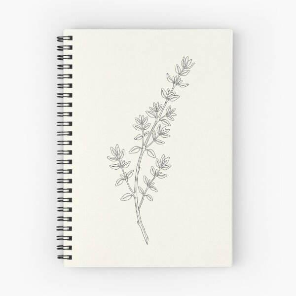 Item preview, Single Thyme Sprig | Minimalist Continuous Line Herb Print designed and sold by Zaramodo.