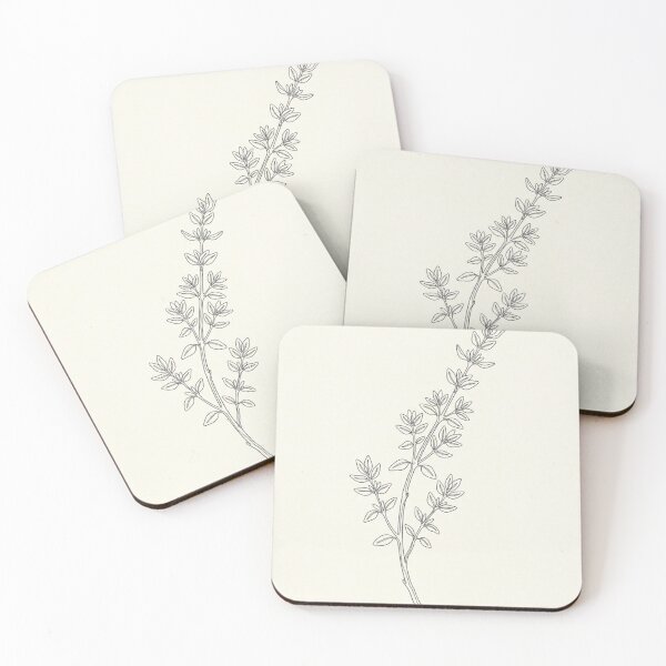 Item preview, Single Thyme Sprig | Minimalist Continuous Line Herb Print designed and sold by Zaramodo.