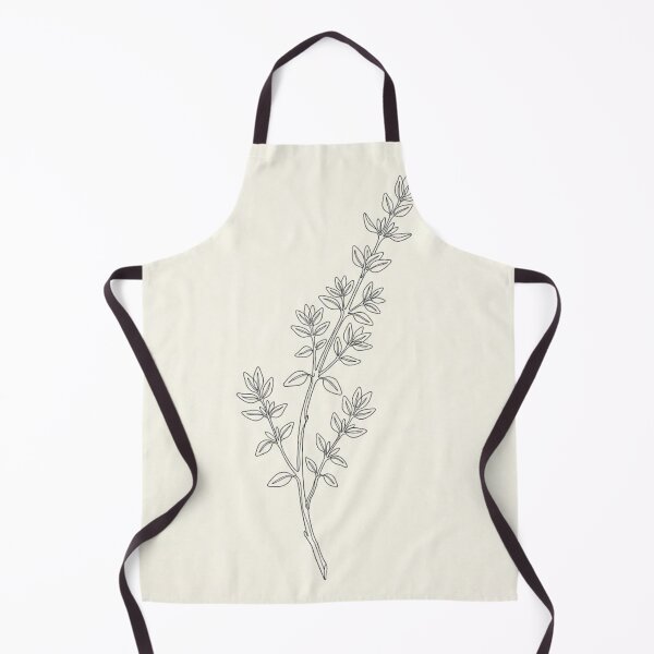 Item preview, Single Thyme Sprig | Minimalist Continuous Line Herb Print designed and sold by Zaramodo.