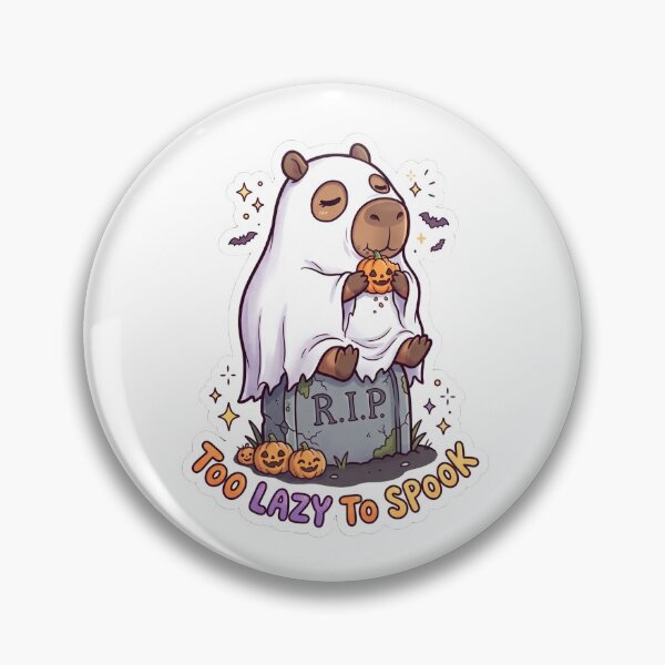 Item preview, Too Lazy To Spook Cute Capybara Ghost Halloween designed and sold by JunTheK.