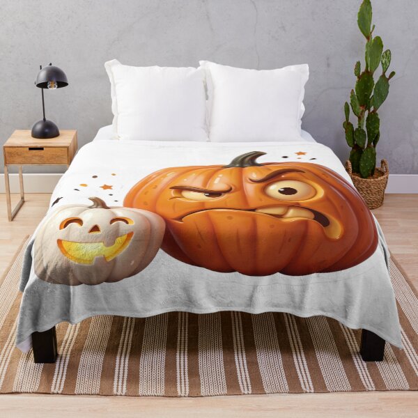 Item preview, Grumpy Pumpkin & Cute Mini Ghost Sticker | 3D Halloween Vinyl Decal designed and sold by Gurjeetpixelart.