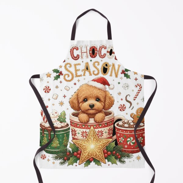 Item preview, Poodle Christmas Holiday Santa Cute Dog with Drink Hot Chocolate Cocoa in Winter Classic T-Shirt_95522e84ae designed and sold by Atros.