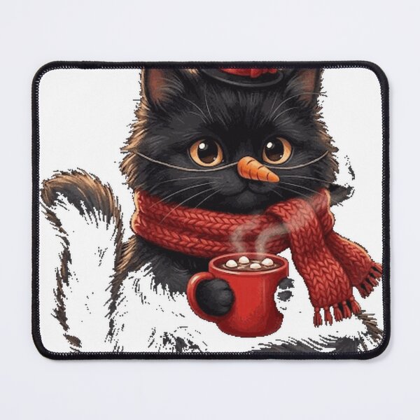 Item preview, Snowcat and Hot Cocoa Classic T-Shirt_a84b396c24 designed and sold by VibeCrafteria.