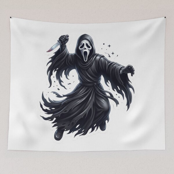 Item preview, Ghostface Action Pose Sticker | 3D Horror Movie Vinyl Decal designed and sold by Gurjeetpixelart.