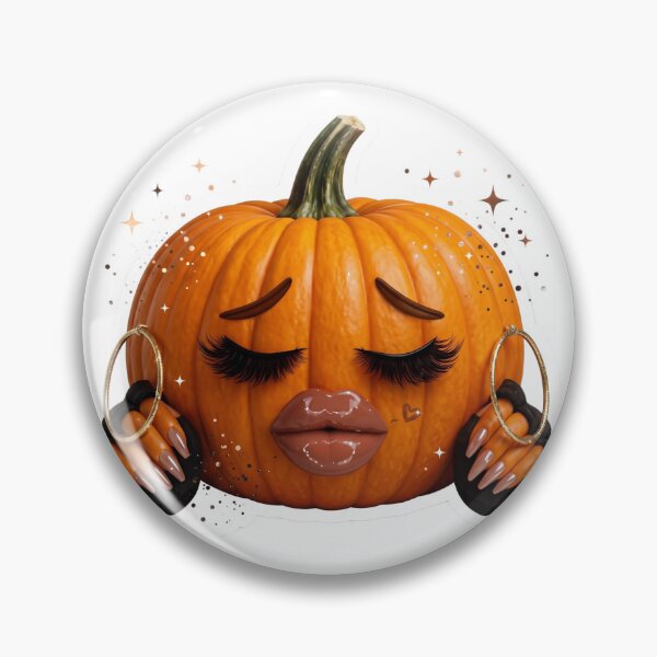 Item preview, Glamorous Sassy Pumpkin Sticker | 3D Fall Fashion Vinyl Decal designed and sold by Gurjeetpixelart.